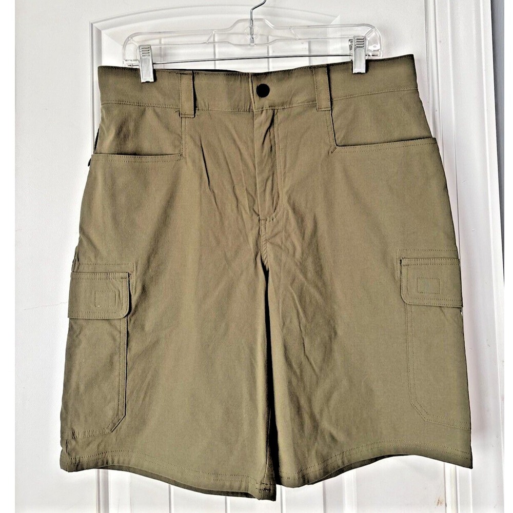 Orvis Shorts Mens 32 Cargo Pockets Outdoor Hiking Camp Casual Fish Green Nylon